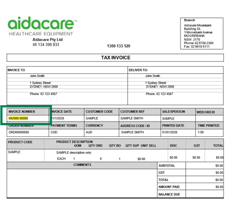 Invoice No